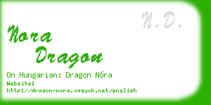 nora dragon business card